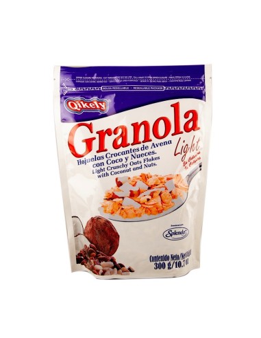 CEREAL GRANOLA LIGHT QIKELY COCO 300 G