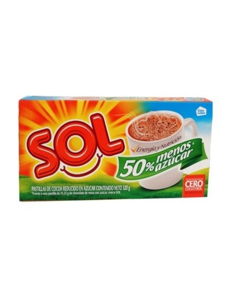 CHOCOLATE SOL MENOS AZUCAR 280 G