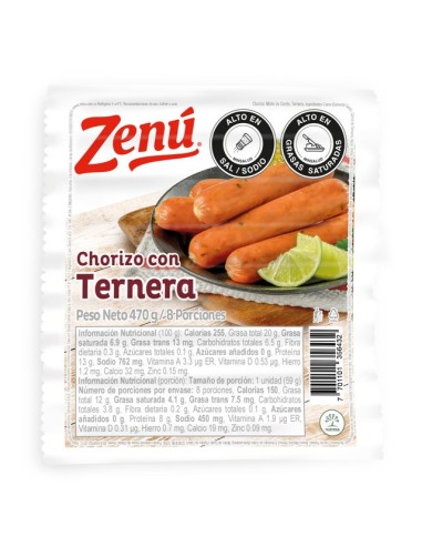 CHORIZO TERNERA  ZENU 440 G