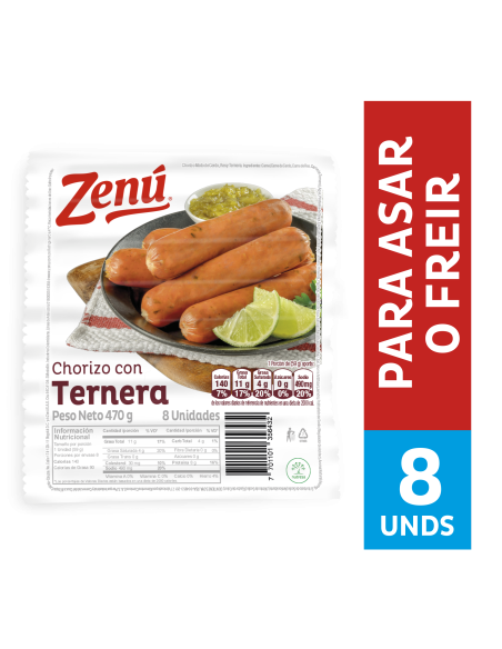 CHORIZO TERNERA  ZENU 440 G