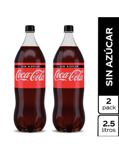 COCA COLA SIN AZUCAR 2.5 LT DUO