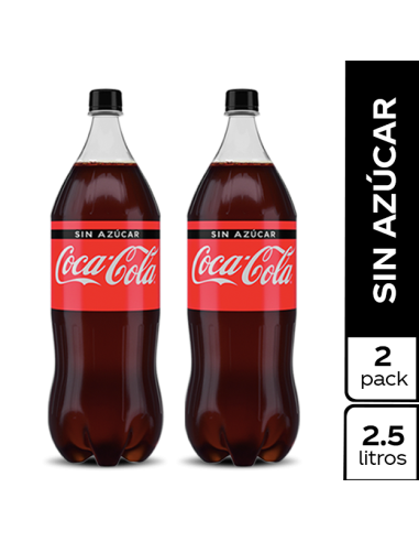 COCA COLA SIN AZUCAR 2.5 LT DUO
