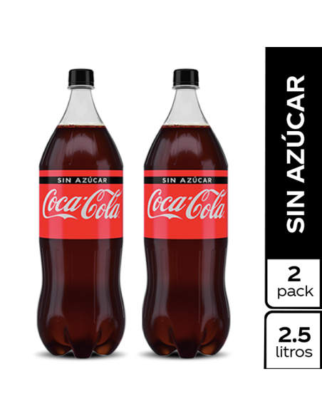 COCA COLA SIN AZUCAR 2.5 LT DUO