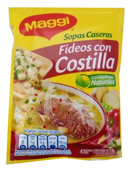 SOPA DE COSTILLA Y FIDEOS MAGGI 65 GR