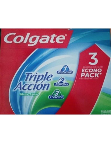 CREMA COLGATE TRIPLE ACCION 3 UN 75 ML