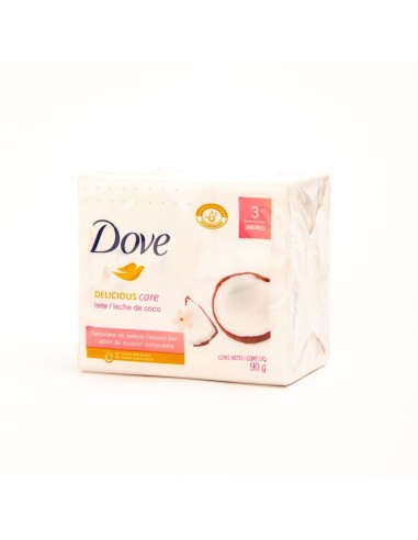 JABON DOVE LECHE DE COCO 3 UN 90 G
