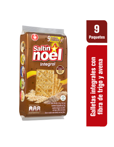 GALLETAS  D FIBRA SALTIN NOEL 9 PQ216GR