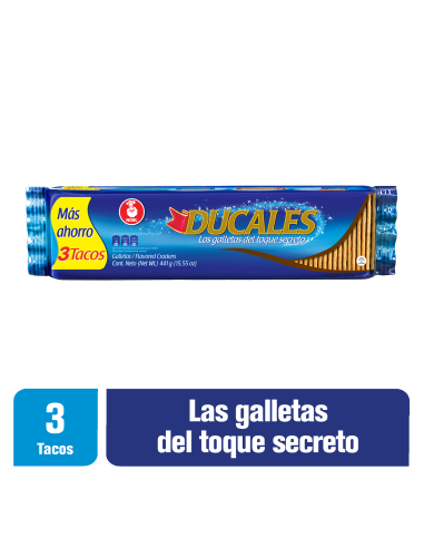 GALLETAS DUCALES NOEL  3 TACOS 315 GR