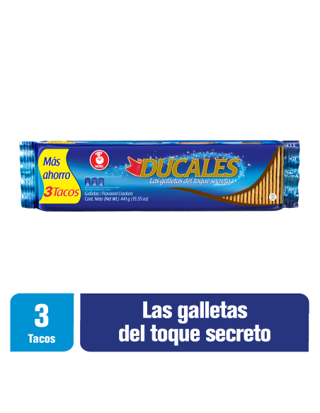 GALLETAS DUCALES NOEL  3 TACOS 315 GR