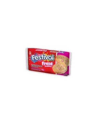 GALLETAS NOEL FRESA FESTIVAL 12 PAQ 600G