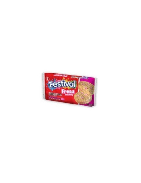 GALLETAS NOEL FRESA FESTIVAL 12 PAQ 600G