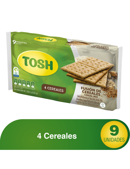 GALLETAS FUSION DE CEREALES TOSH