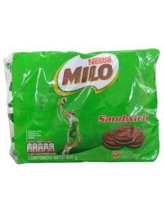 GALLETAS MILO SANDWICH NESTLE 12P 408 G