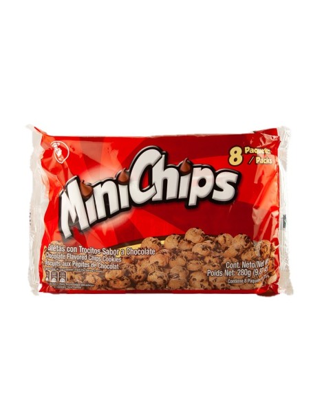 GALLETAS MINICHIPS 8 PAQUETES