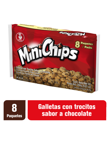 GALLETAS MINICHIPS 8 PAQUETES