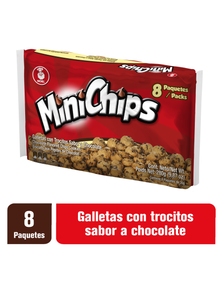 GALLETAS MINICHIPS 8 PAQUETES
