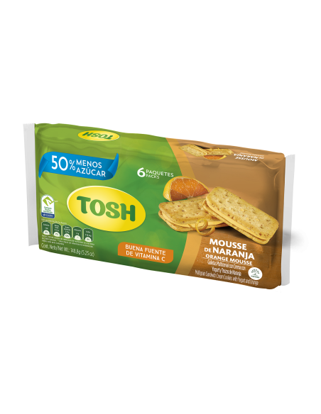 GALLETAS MOUSSE DE NARANJA  TOSH  9 PQ