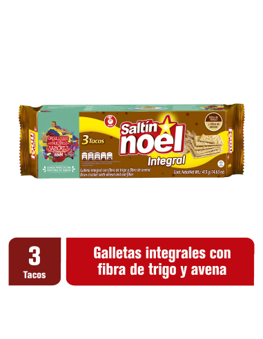 GALLETA SALTIN NOEL INTEGRAL 3 TACOS