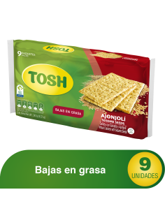 GALLETAS TOSH AJONJOLI 9 PAQUETES  2