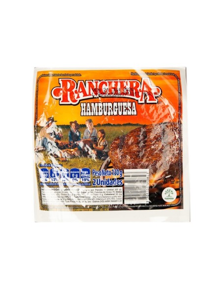 HAMBURGUESA RANCHERA 130GR PRE-ASADA 