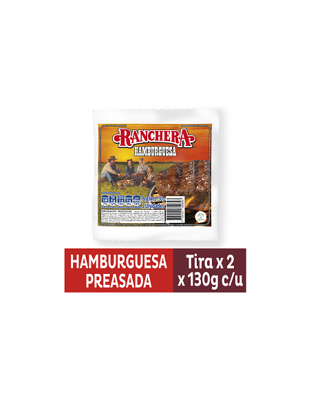 HAMBURGUESA RANCHERA 130GR PRE-ASADA 