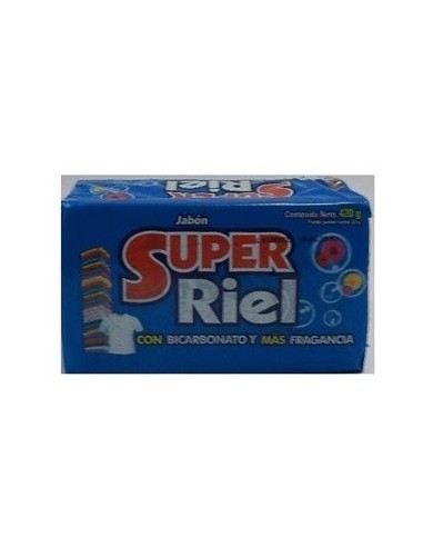 JABON  BARRA SUPER RIEL BICARBONATO 400G