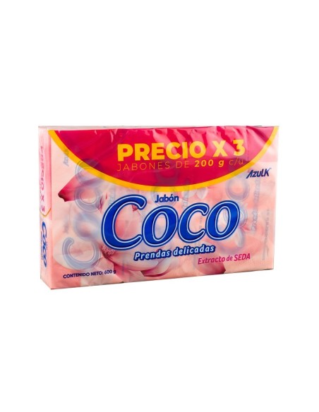 JABON COCO PRENDAS DELICADA 3 JABONES