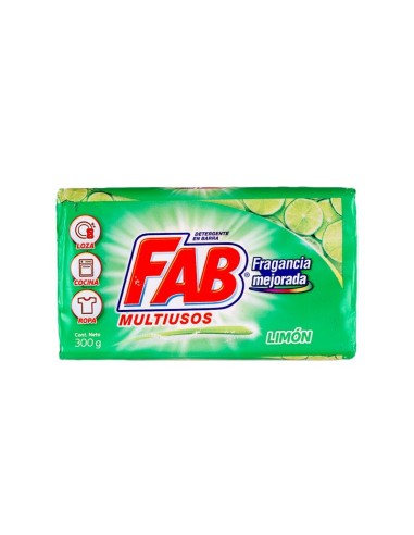 JABON EN BARRA FAB MAXIMO PODER 300 G