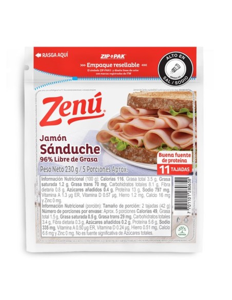 JAMON ESTANDAR ZENU 230G