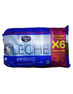 LECHE ALPINA ENTERA 1300 ML 6 UN