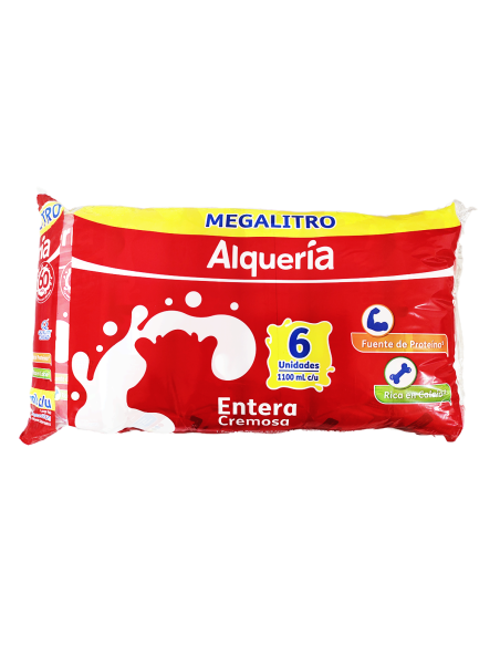 LECHE ALQUERIA ENTERA 6 MEGALITRO1.1
