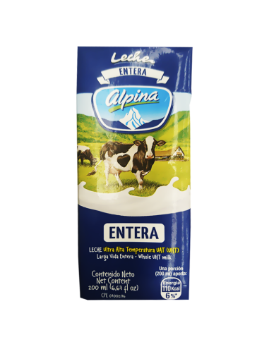 LECHE ENTERA ALPINA  200 ML