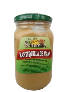MANTEQUILA DE MANI SOLSEMILLA 310 G
