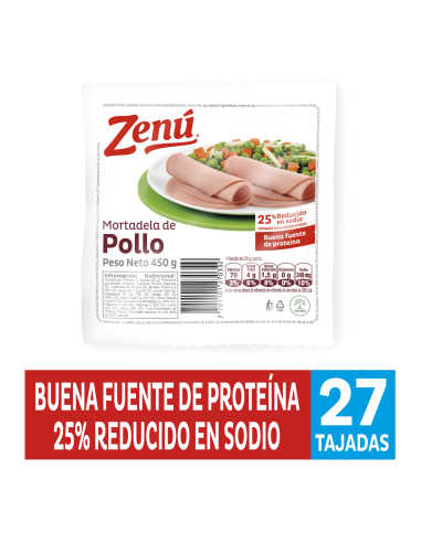 MORTADELA POLLO ZENU  450 GR