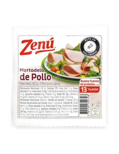 MORTADELA POLLO ZENU  250 G