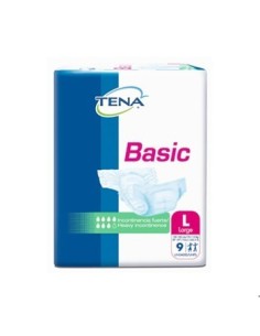 PAÑALES TENA BASIC LARGE 9 UND