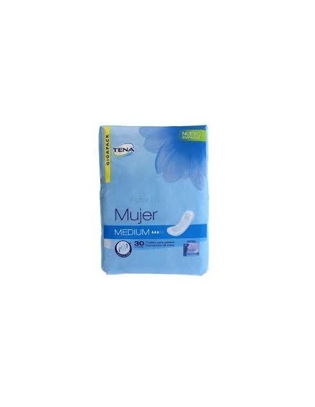 TOALLAS TENA DISCREET MEDIUM   30 UND