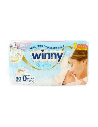 PAÑALES WINNY SENSITIVE ET 0 +TOALL20UNI