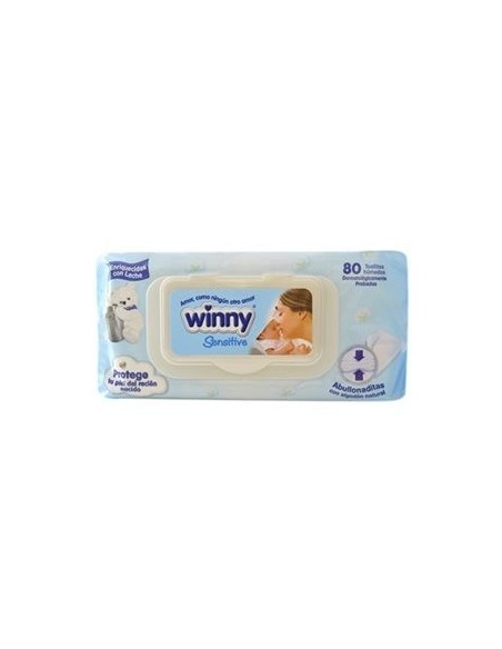 PAÑITOS HUMEDOS SENSITIVE WINNY  80 UND