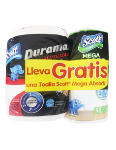 PAÑO SCOTT DURAMAX 3D LAVABLE SUPER ROLL