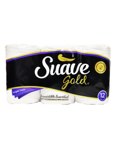 PAPEL HIGIENICO SUAVE GOLD 12 UN
