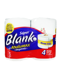 PAPEL HIGIENICO SUPER BLANKO 4 ROLLOS