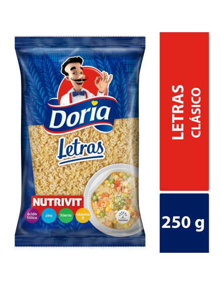 PASTA DORIA  LETRAS 250 G