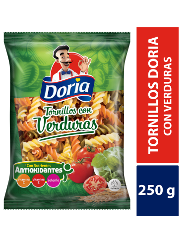 PASTA DORIA TORNILLO VERDURAS 250 G