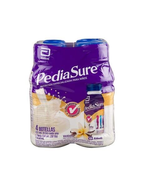 PEDIASURE 4 BOTELLAS VAINILLA