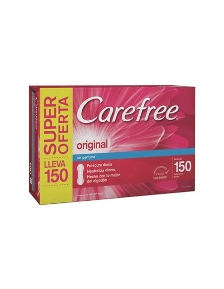 PROTECTOR CAREFREE 150 UNIDS  SIN PERFUM