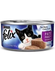 PURINA GATOS PATE Y PAVO  FELIX 156 GR