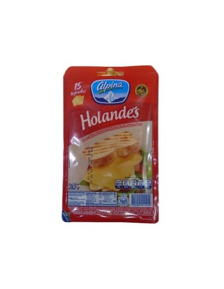 QUESO HOLANDES TAJADO ALPINA 15 UND