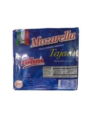 QUESO MOZARELLA TAJADO SUPERIOR 200 G