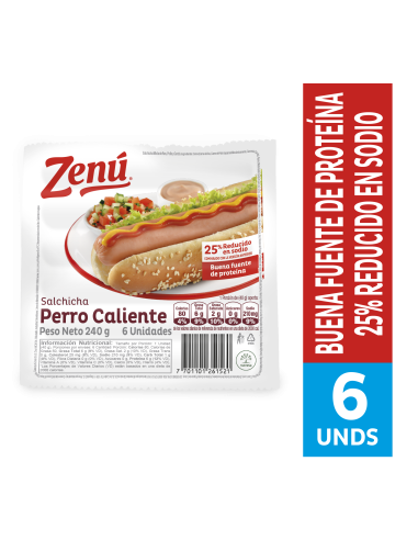 SALCHICHA PERRO ZENU 240G